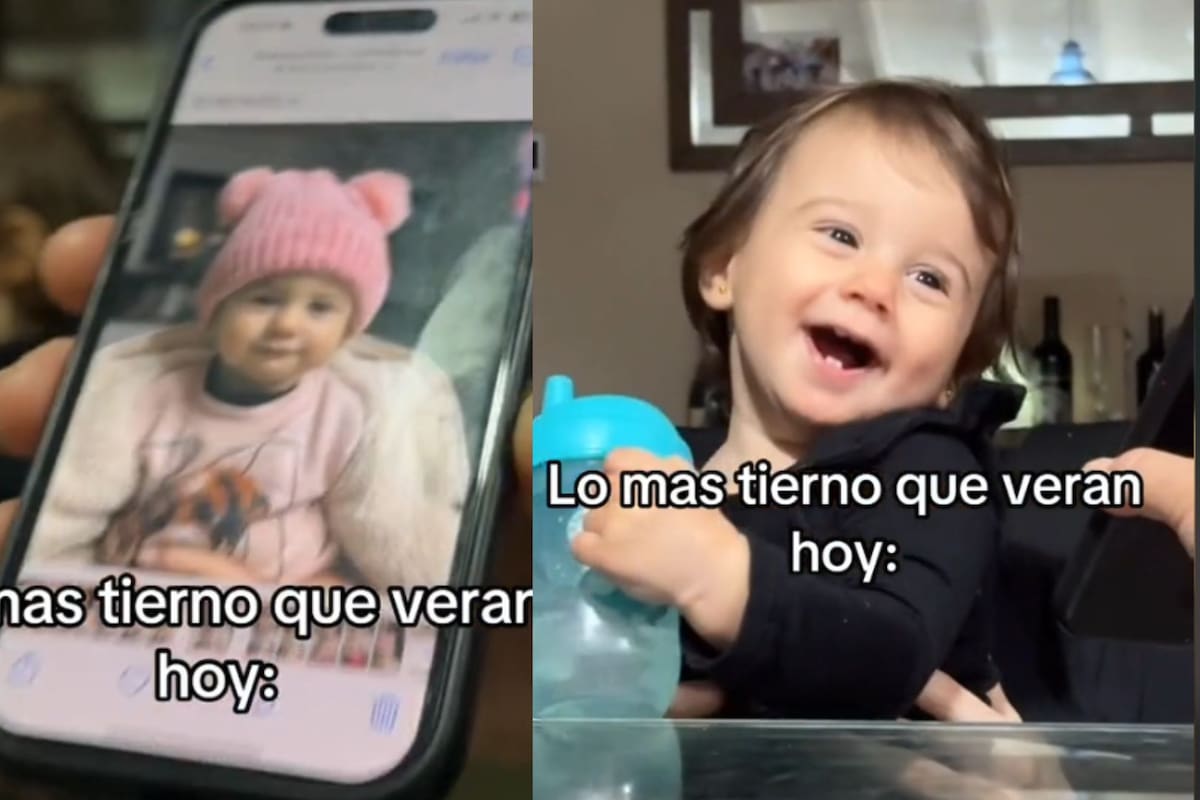 Así reaccionó una niña al ver una fotografía de ella cuando era bebé