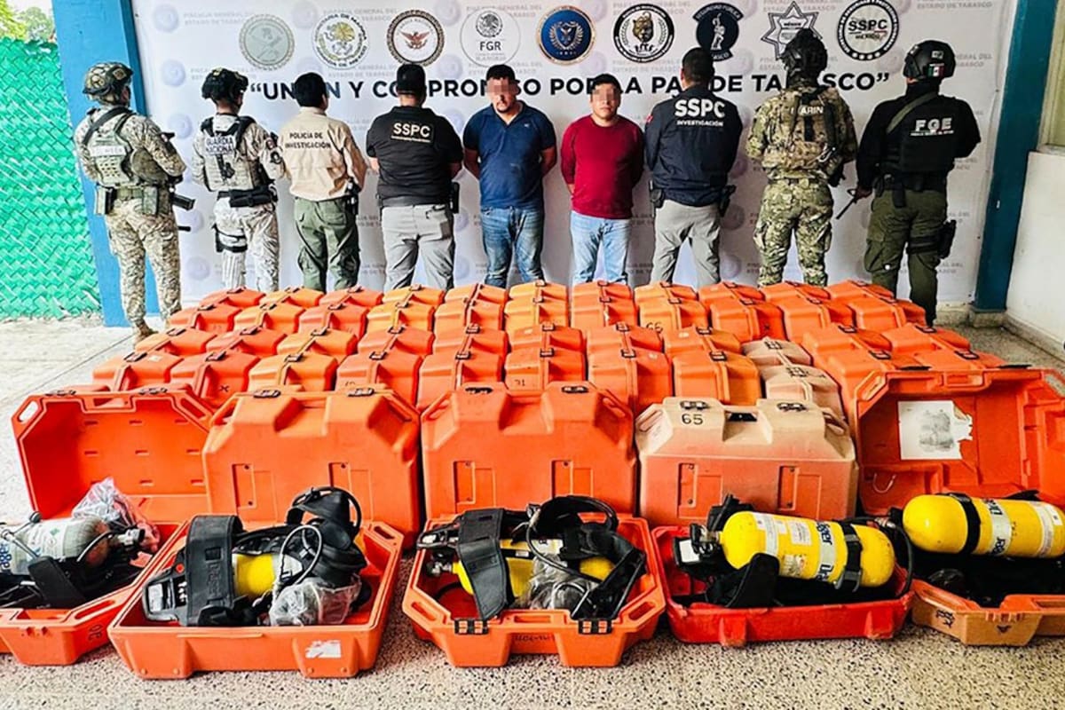Detienen a dos “piratas” tras robo a plataforma de Pemex en Campeche y recuperan parte del equipo perdido