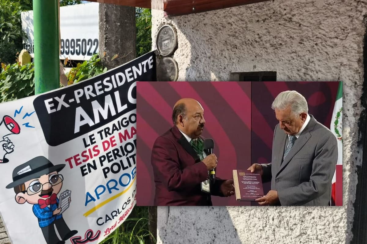 ¿AMLO no está en ‘La Chingada’? Lord Molécula viaja para entregarle su tesis y no lo encuentra