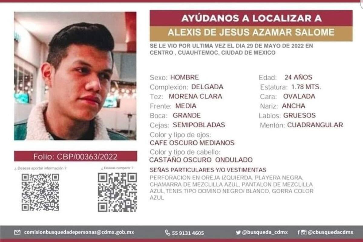Hallan muerto a Alexis de Jesús, estudiante de la UAM: " Nos causa un profundo e indescriptible dolor y nos indigna"