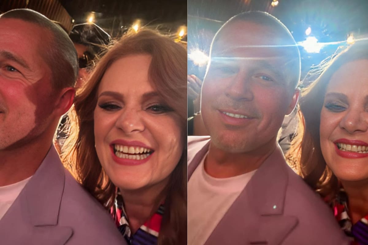 Érika Buenfil presume su encuentro con Brad Pitt en redes sociales