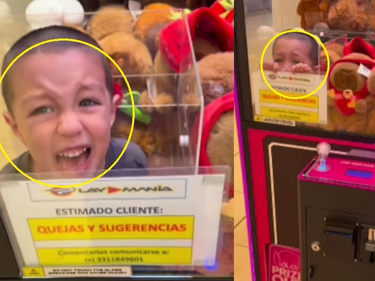 “Tranquilízate y vamos a ver cómo te saco”: madre graba a su hijo atorado en una máquina de peluches