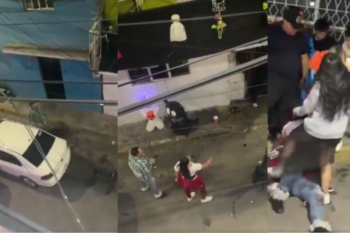 VIDEO: Hombre armado golpea a vecino en silla de ruedas y lanza balazos al aire: vecinos lo desarman tras darse cuenta que se le acabaron las balas y lo golpean brutalmente hasta dejarlo inconsciente