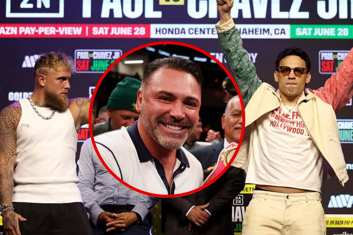 ¿A quién ve como favorito Óscar de la Hoya entre Jake Paul vs Julio César Chávez Jr.?
