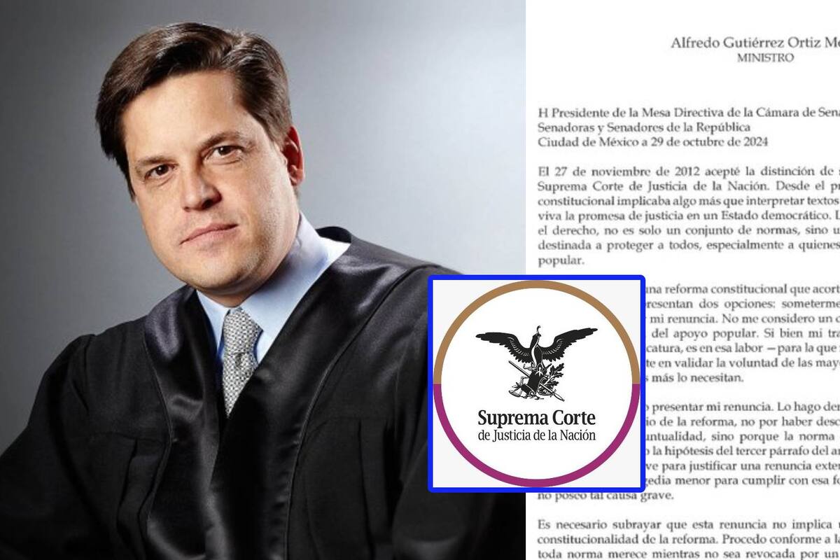 Renuncia ministro de la SCJN Alfredo Gutiérrez Ortiz Mena; Noroña explica si se trataría de renuncias masivas