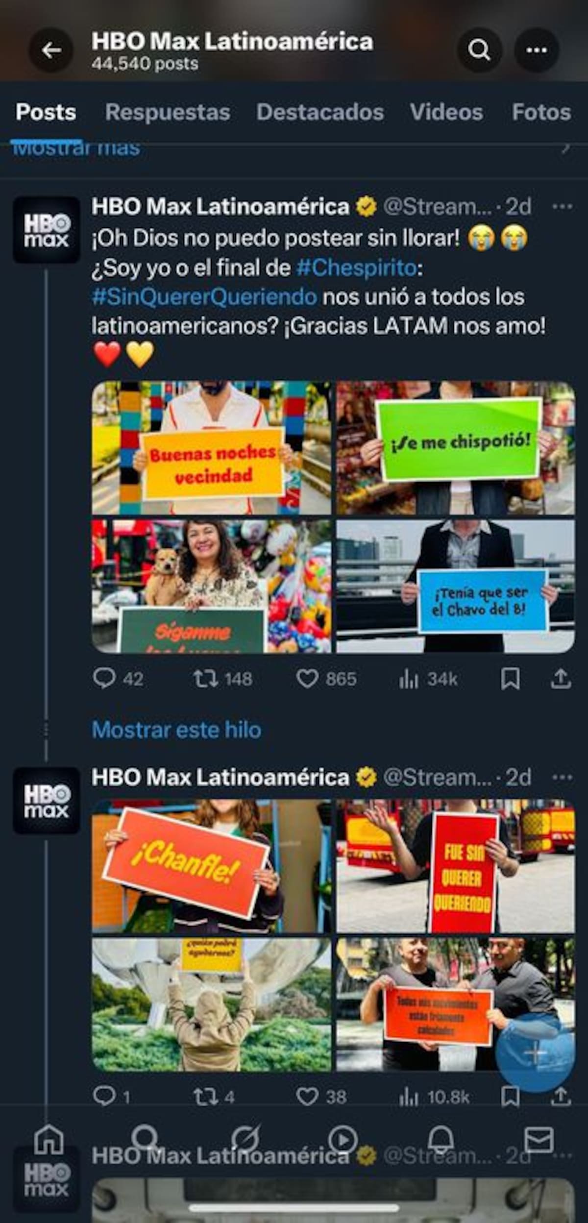 HBO Max se burla de Florinda Meza y luego se arrepiente. | Captura de pantalla.