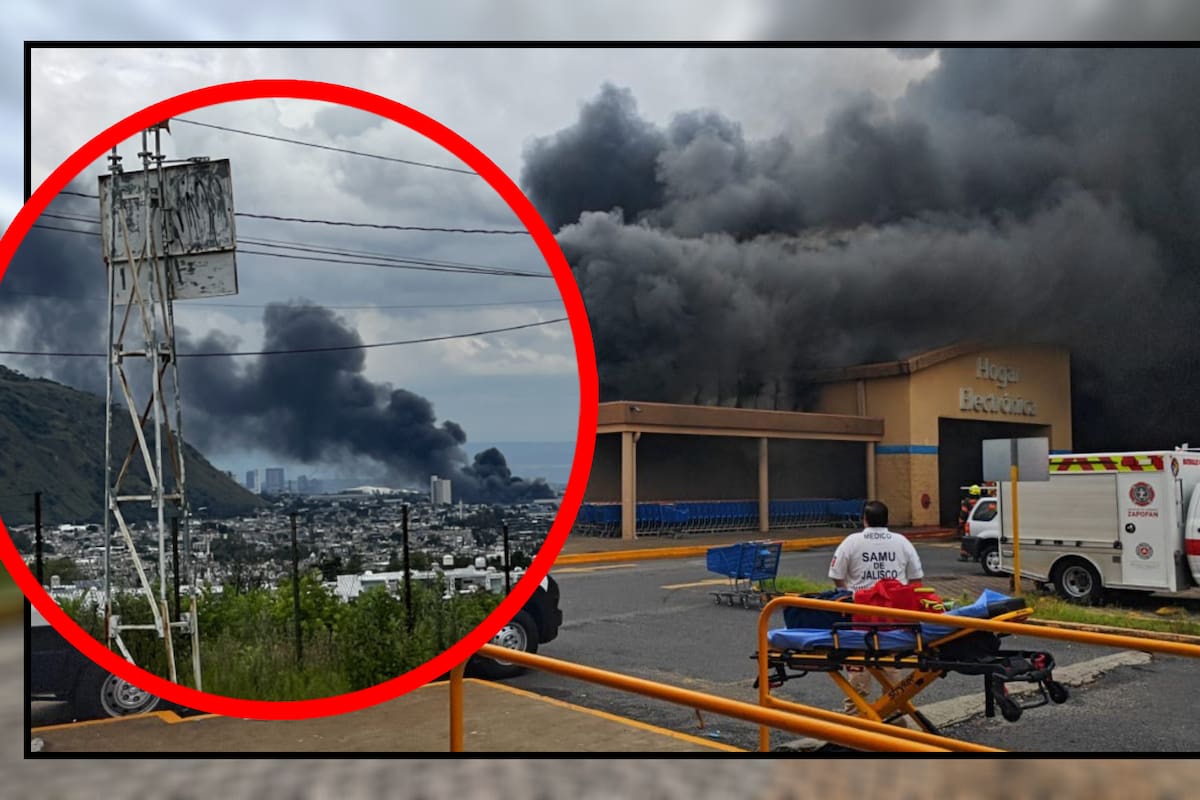 Difunden VIDEOS de mega incendio en un Walmart de Zapopan ¿qué sucedió?