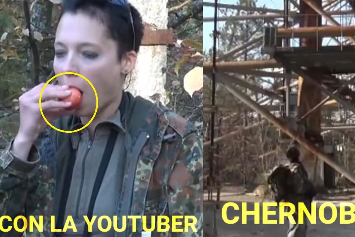 Mujer come una manzana en Chernóbil, sobrevive y se vuelve viral en 2018