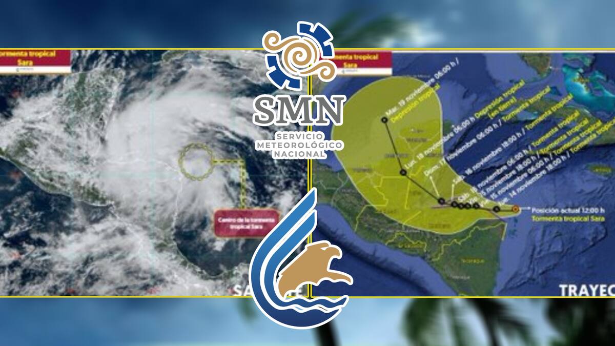 Tormenta Sara traerá lluvias y vientos fuertes al sureste mexicano. / Foto: Especial