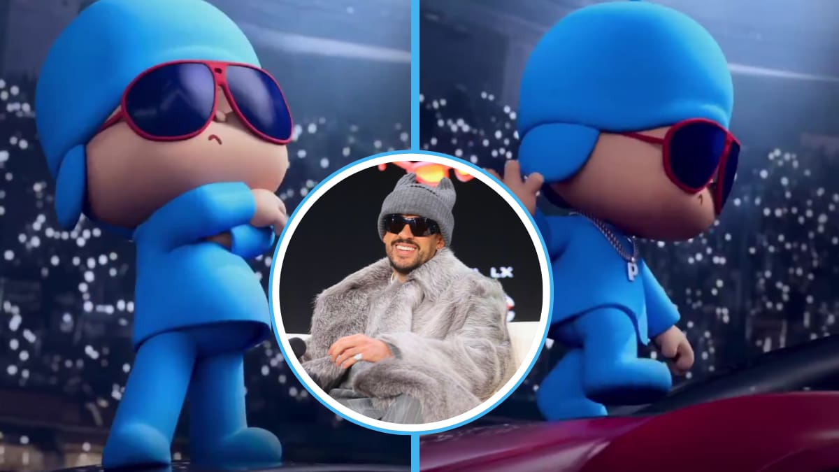 Pocoyó apoya a Bad Bunny en el Super Bowl LX al ritmo de Natanael Cano (VIDEO)