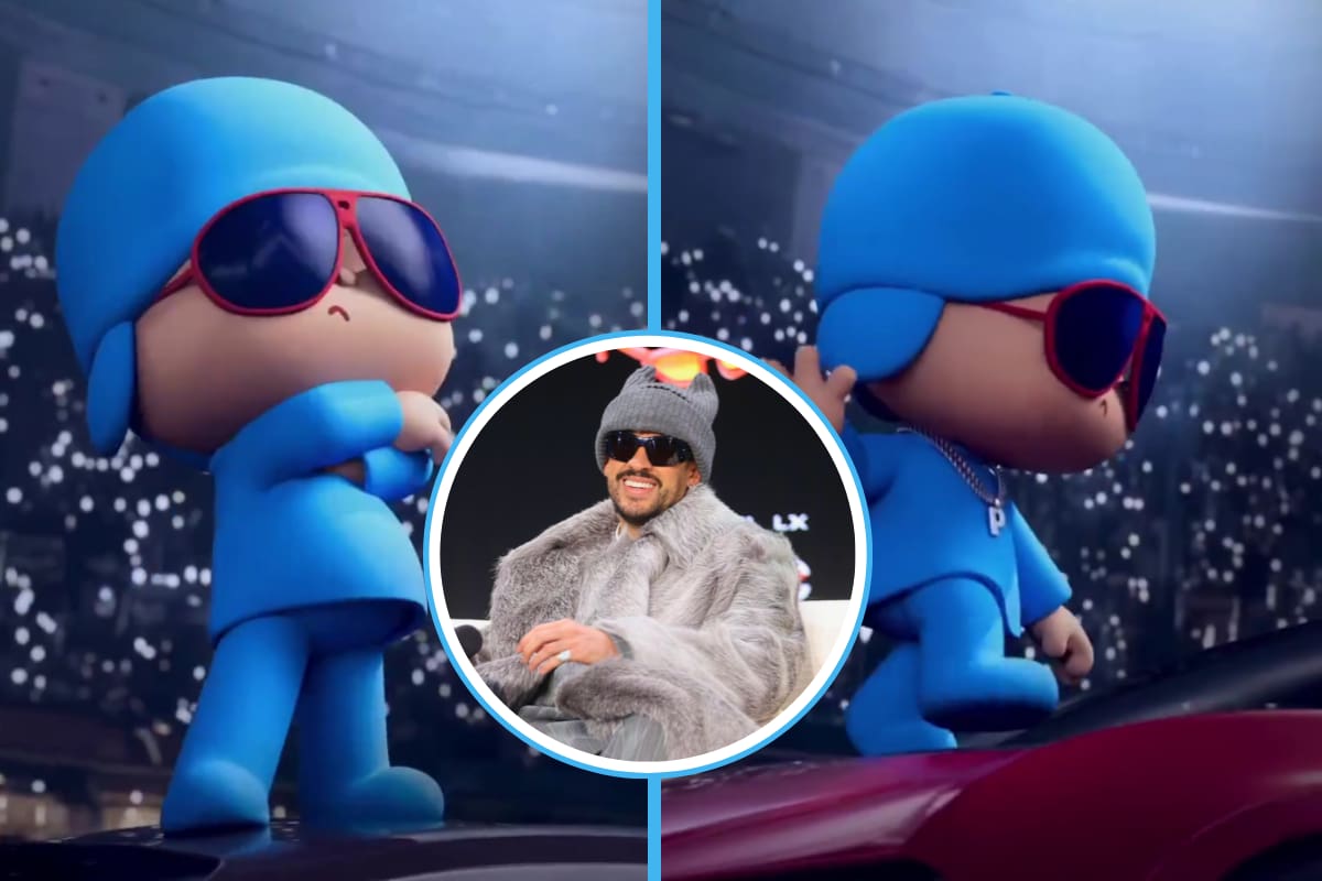 Pocoyó apoya a Bad Bunny en el Super Bowl LX al ritmo de Natanael Cano (VIDEO)