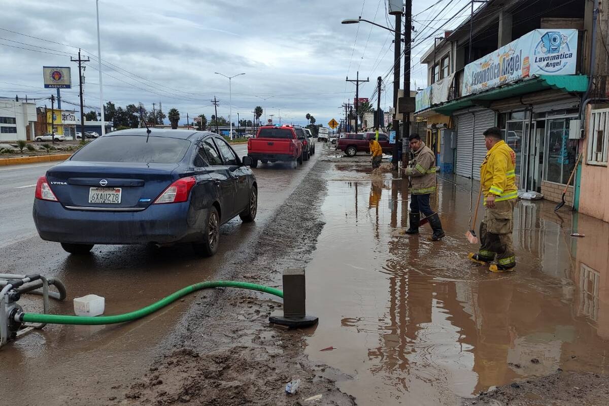 Lluvias en San Quintín: Comercios inundados tras precipitaciones