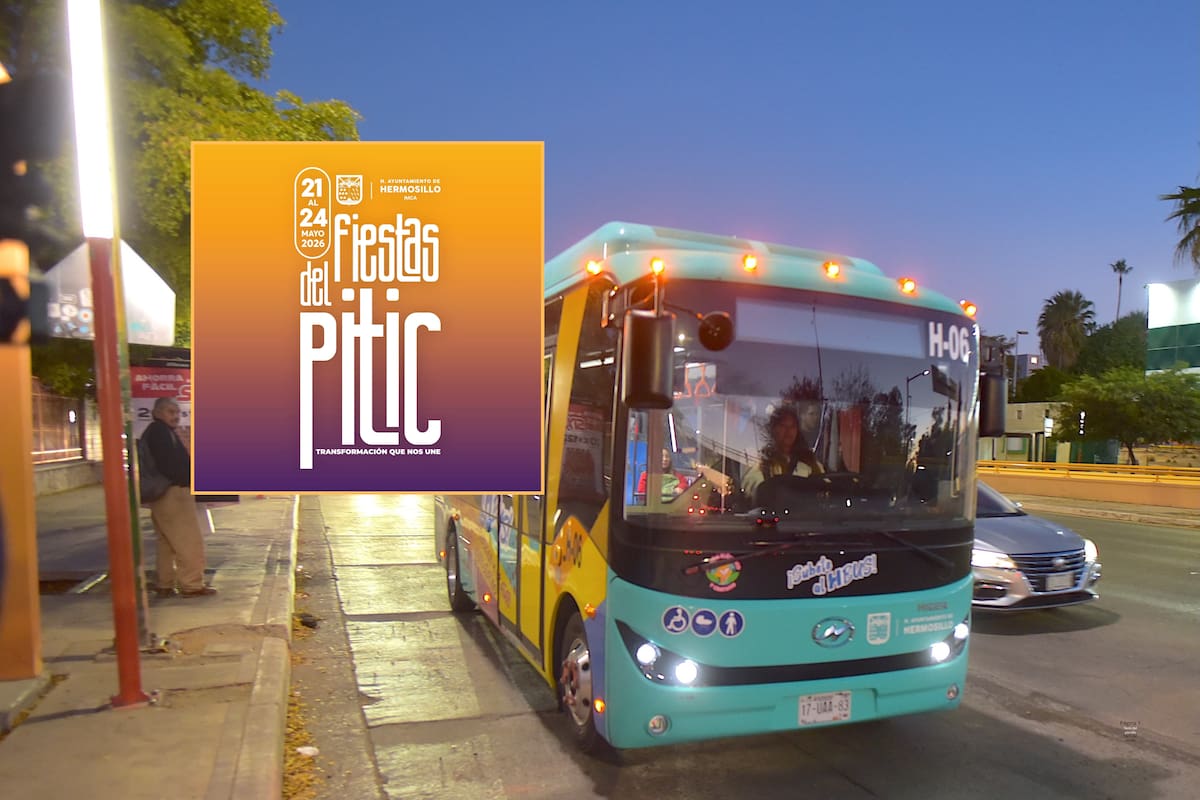 Ofrecerán transporte gratuito entre foros de las Fiestas del Pitic en Hermosillo