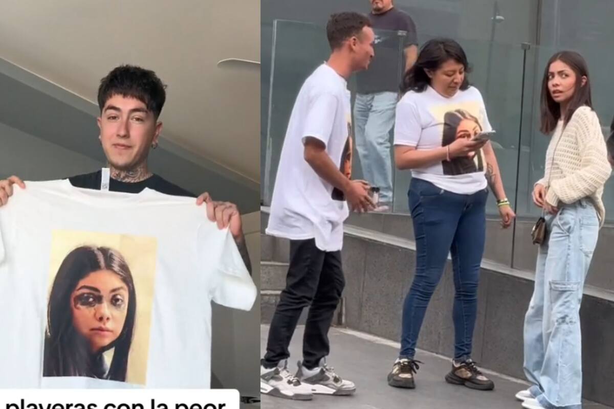 Influencer hace playeras con la peor fotografía de su novia y se viraliza en TikTok
