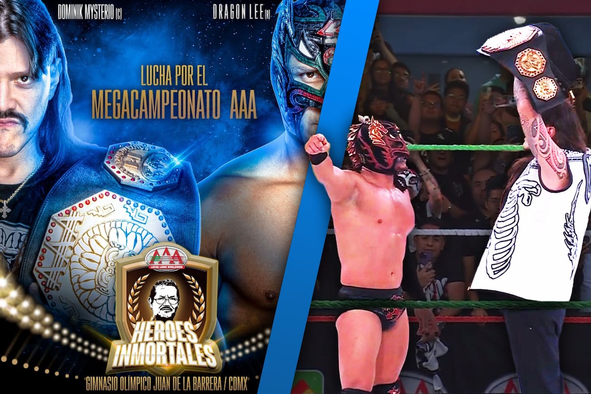Dragon Lee y Dominik Mysterio se enfrentarán por el Megacampeonato de AAA ¿Cuándo y dónde verlo?