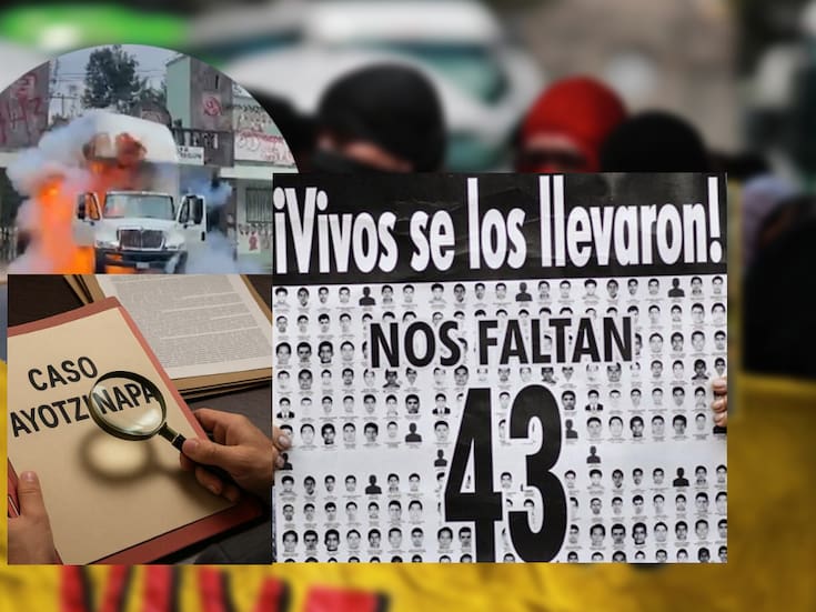 Protestan por caso Ayotzinapa y queman camión tras tumbar puerta de campo militar exigen revelar 800 folios de investigación que el Ejército tiene en su poder