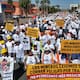 Mineros marchan en Hermosillo para exigir justicia y mayor seguridad tras desaparición de trabajadores en Sinaloa