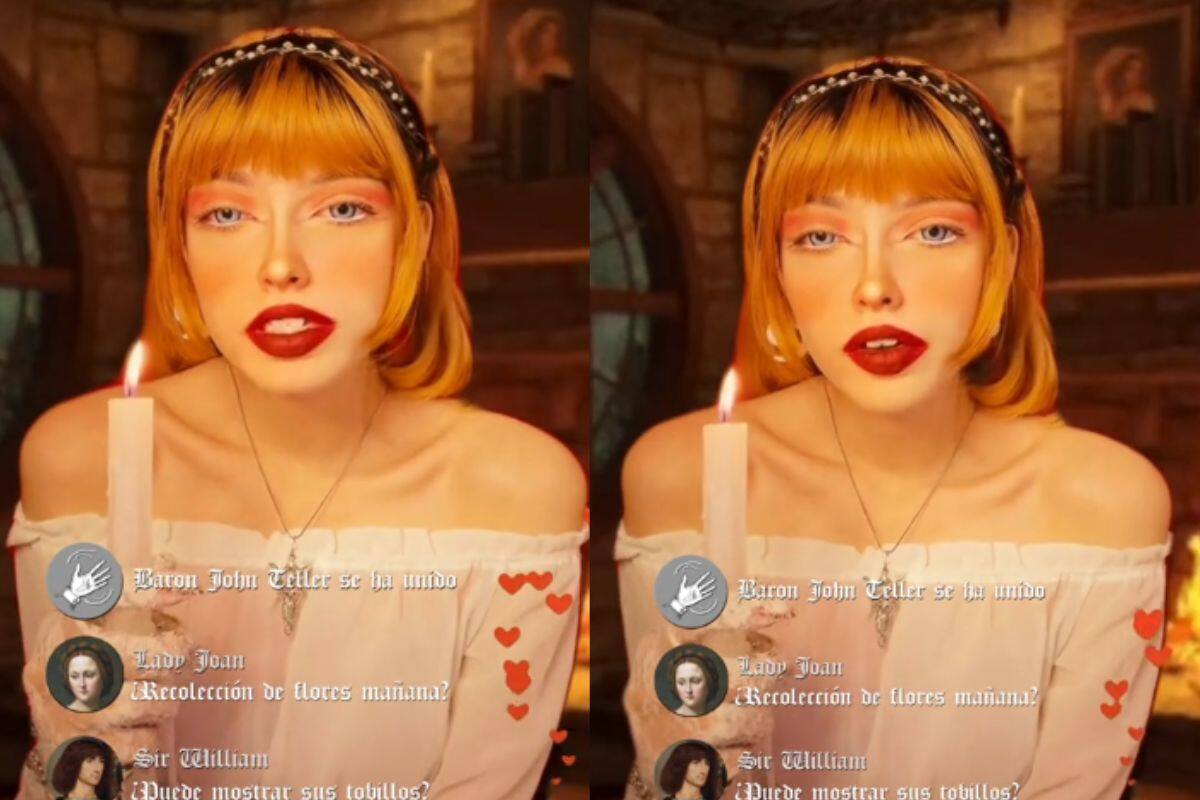 Influencer recrea cómo sería un “live” en la época medieval