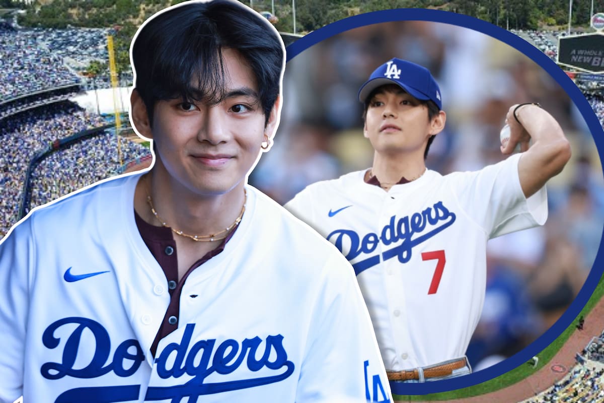 V de BTS protagniza lanzamiento de primera bola de los Dodgers en MLB