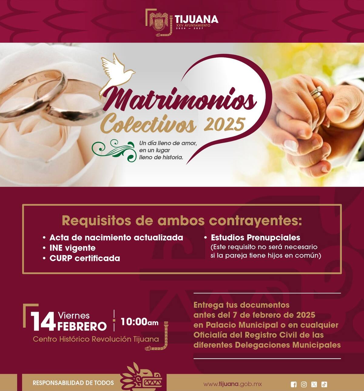 La fecha límite para entregar la documentación es antes del 7 de febrero.