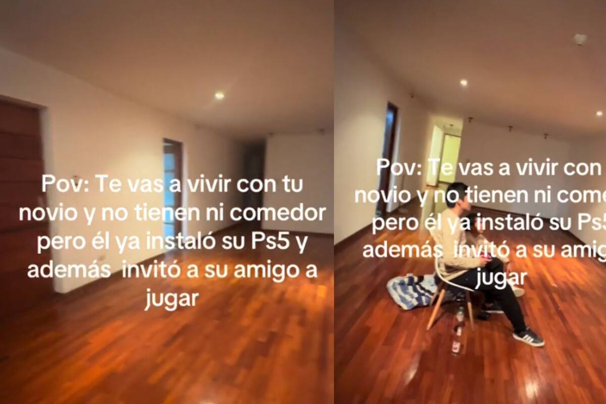 Una Tiktoker se muda con su novio, ¿el único mueble? Un PlayStation 5