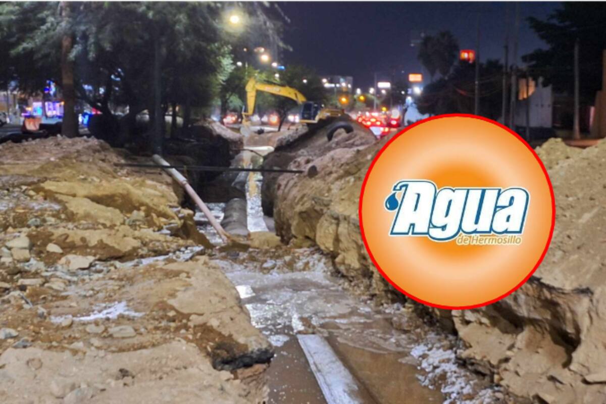 Fuga en tubería principal afecta el suministro de agua en colonias del norte de Hermosillo