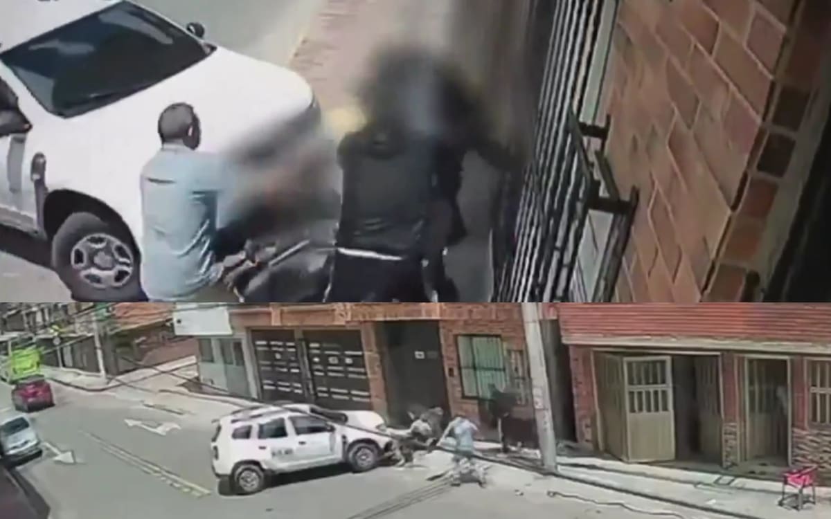 El conductor arrolló a los sospechosos para impedir su fuga; la Fiscalía los puso a disposición por intento de hurto. Foto: Captura de pantalla