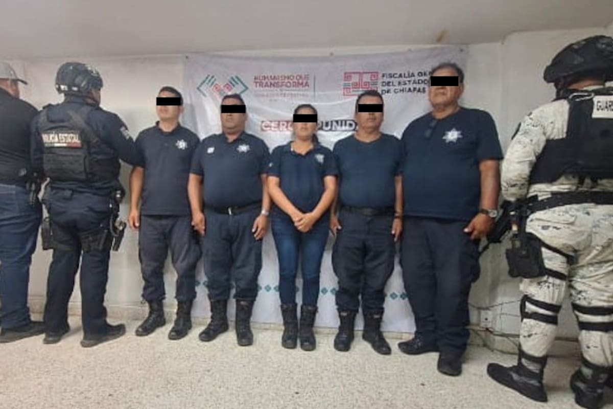 Detienen a cinco policías municipales por homicidio y negligencia en Sunuapa
