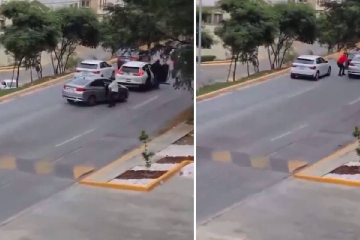 Captan momento en que un hombre es secuestrado en bulevar de Monterrey