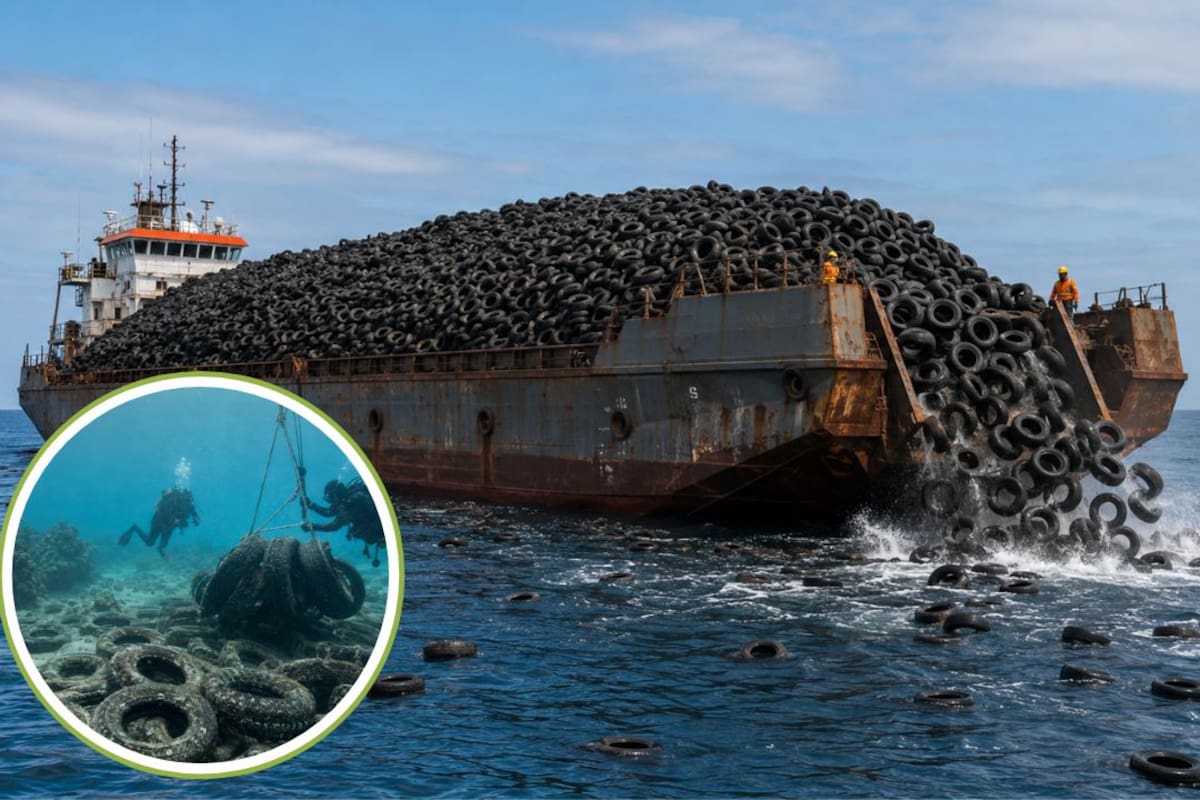 Arrojaron 2 millones de llantas al mar para crear un arrecife artificial y, 50 años después, descubrieron las graves consecuencias ambientales que permanecían ocultas bajo el océano