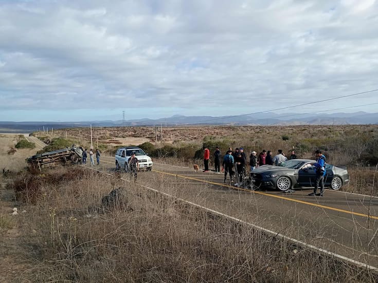 Dos lesionados en accidente sobre la carretera libre Rosarito–Ensenada