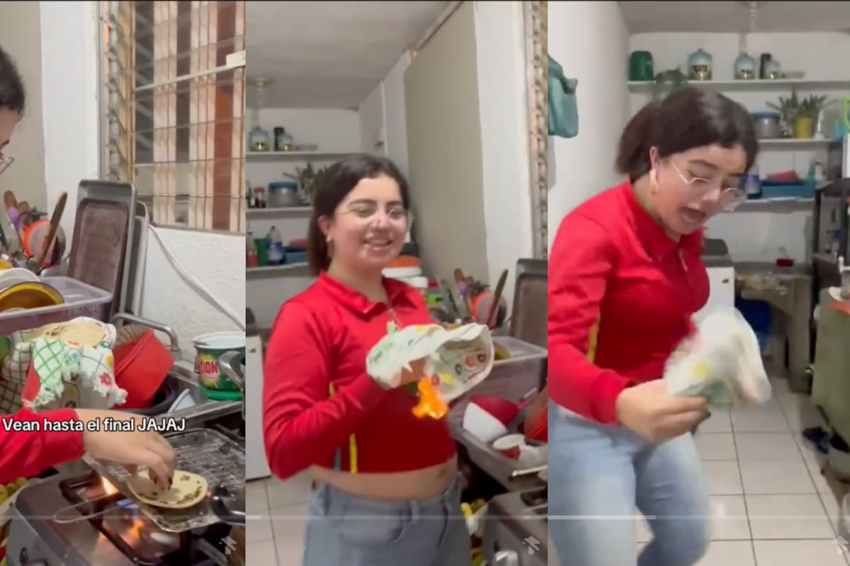 Jóvenes casi se queman gravemente al estar calentando tortillas en la estufa (VIDEO)