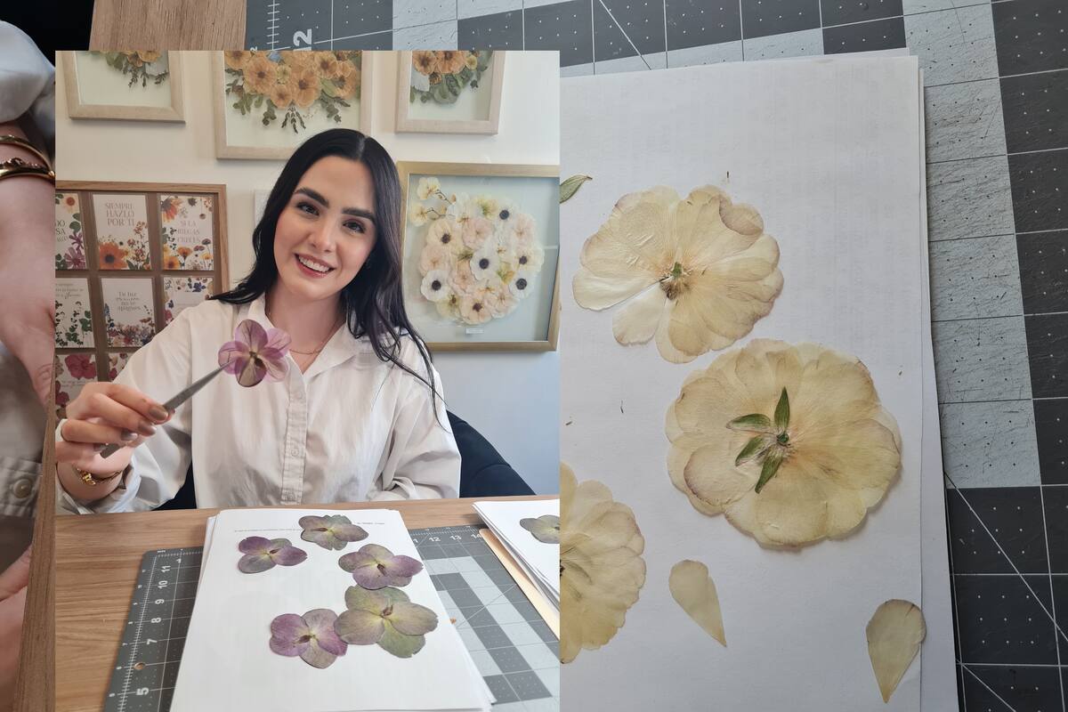 A través de “Botanic art” Vianey transforma flores en piezas de recuerdo