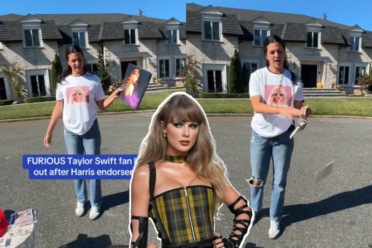 VIRAL: admiradora de Taylor Swift DESTRUYE sus discos en apoyo a Donald Trump