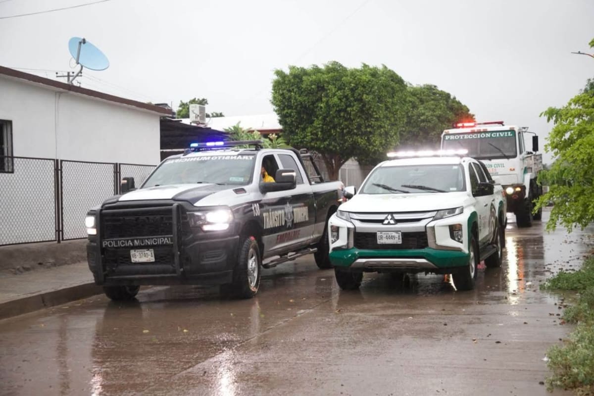 El huracán Polo golpea Sonora y Protección Civil mantiene un operativo permanente en Guaymas y Empalme con recorridos de la Brigada de Respuesta Inmediata para atender a la población afectada