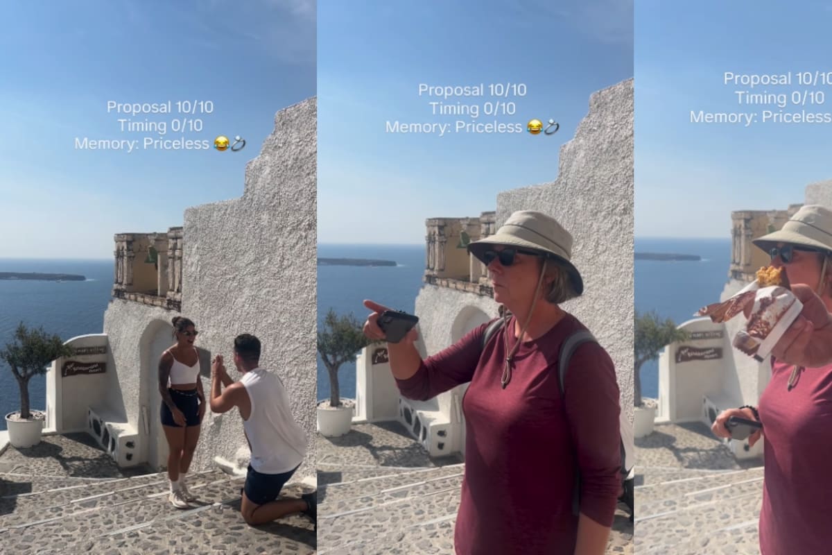 Turistas de la tercera edad interrumpen una propuesta de ensueño… y se vuelve viral
