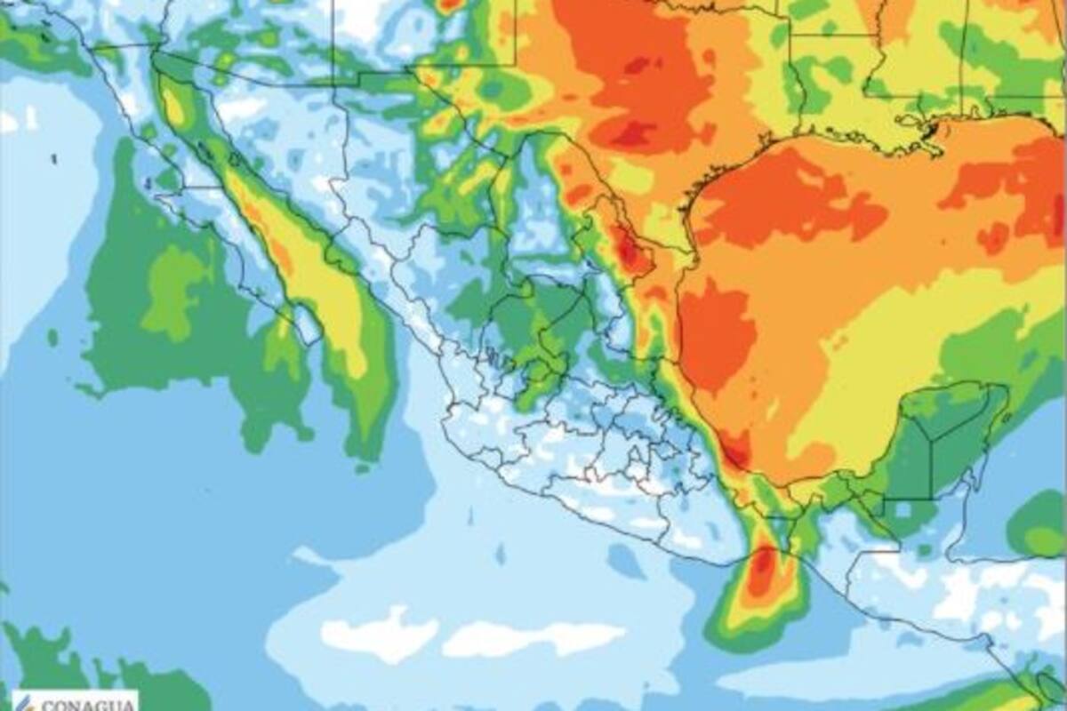 Clima en México: Frente frío Núm. 22 producirá lluvias con descargas eléctricas en el Oriente y Sureste del País
