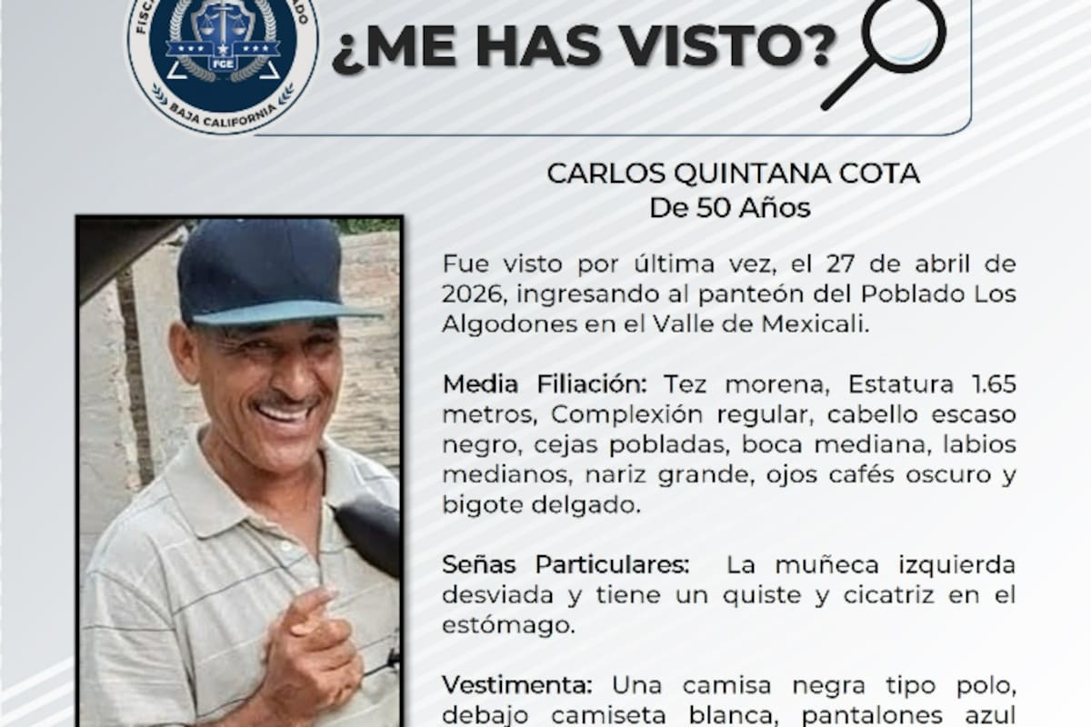 Buscan a Carlos Quintana Cota; entró al panteón de Los Algodones y no volvió a ser visto