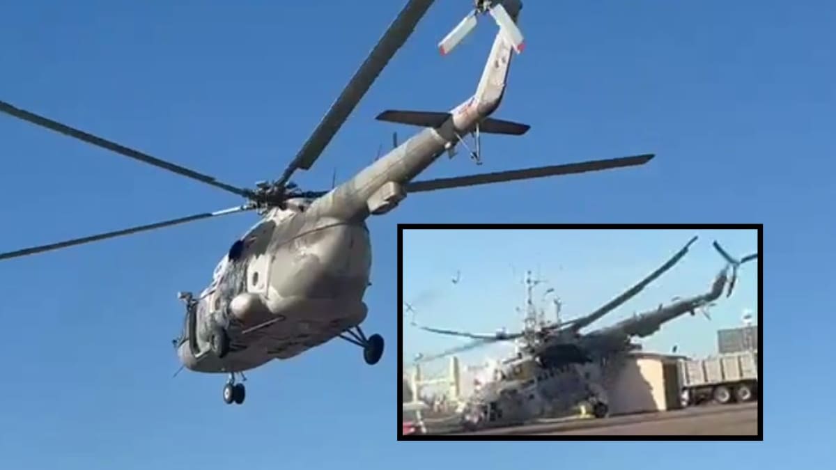 Un helicóptero MI-17 de la Marina despegó con normalidad del muelle de la Cuarta Región Naval en Mazatlán pero segundos después una explosión leve cerca de las hélices provocó la pérdida de potencia y un aterrizaje forzado