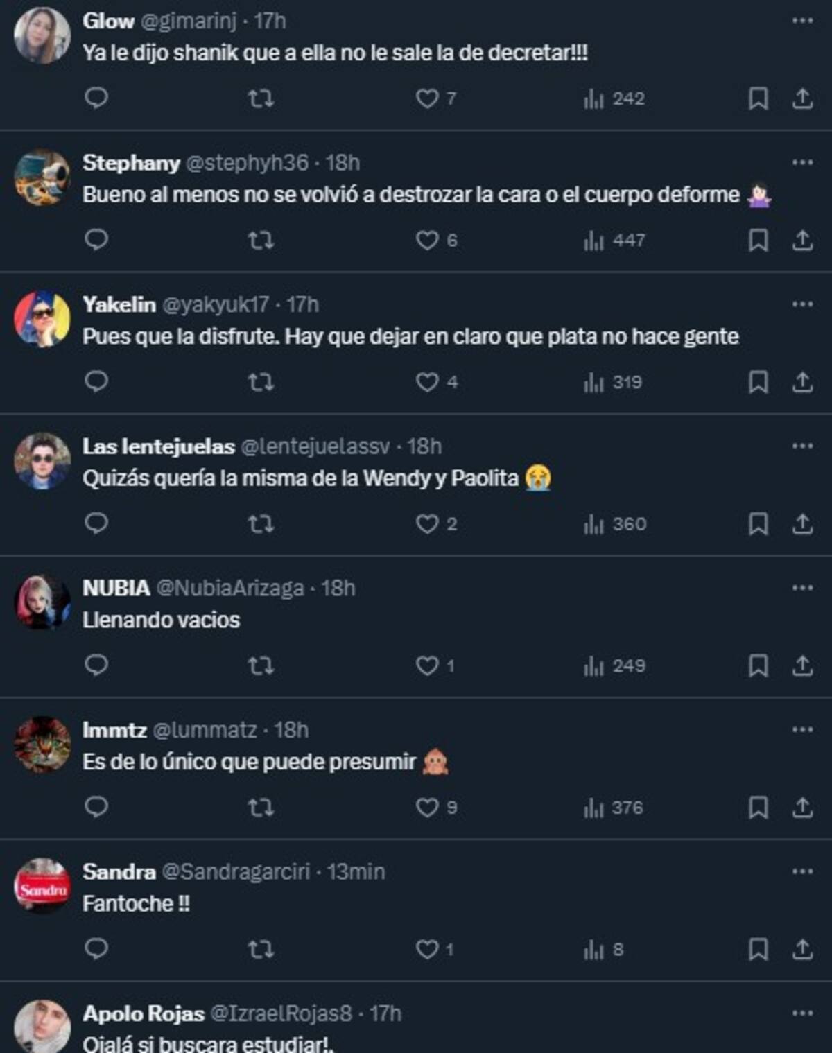 Según usuarios Gomita intenta "llenar sus vacíos" / Cuenta de X: @TuTiaSandra