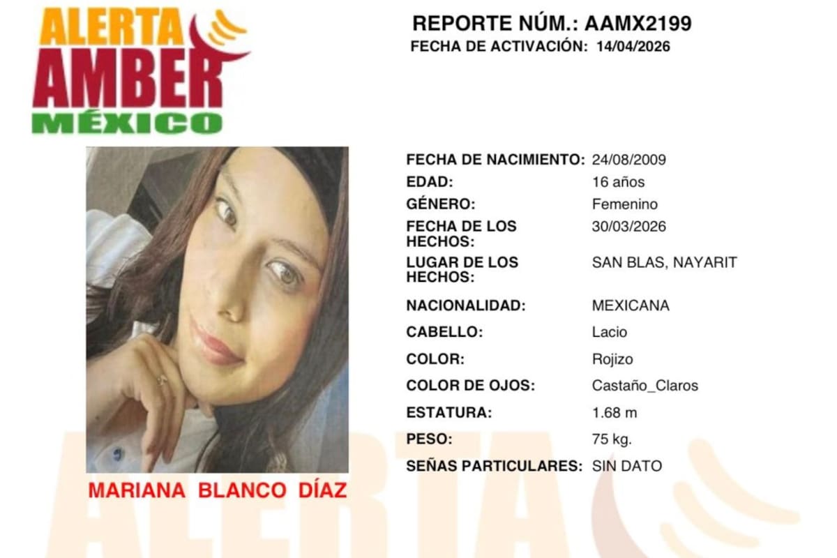 Activan alerta Amber por Mariana Blanco Díaz de 16 años