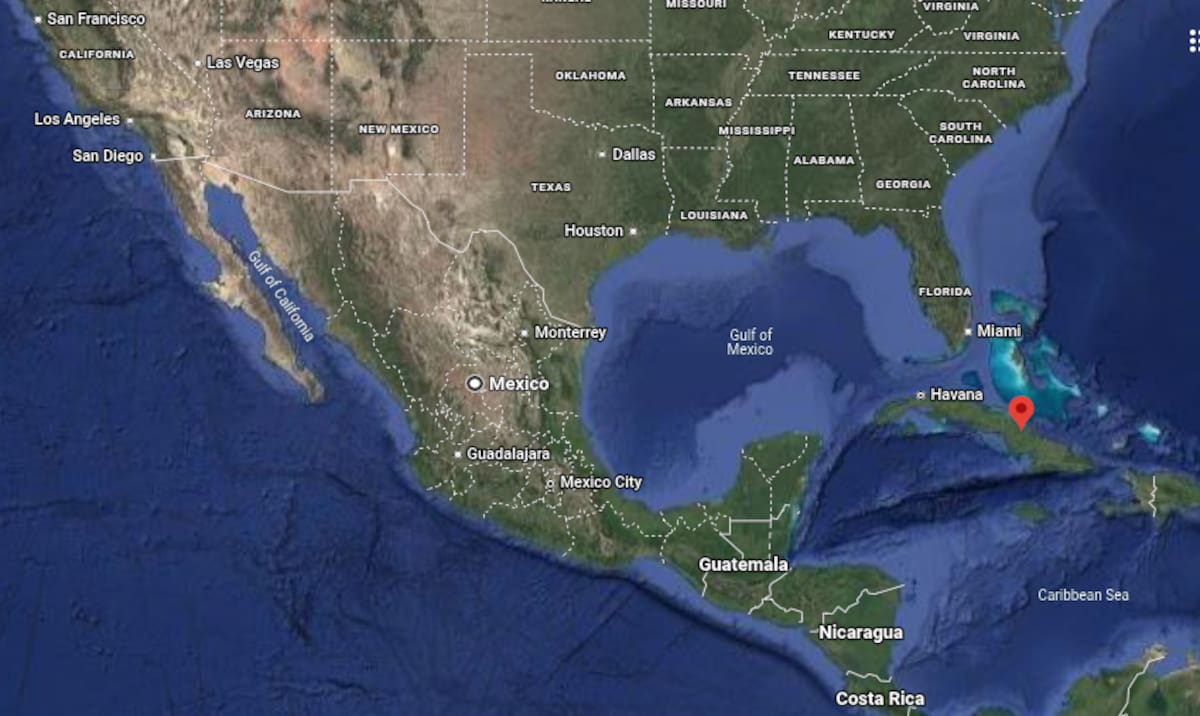 Elementos de la Secretaría de la Marina emprendieron un viaje a Cuba en dos embarcaciones para llevar ayuda humanitaria a la isla caribeña. | Foto: Google Maps