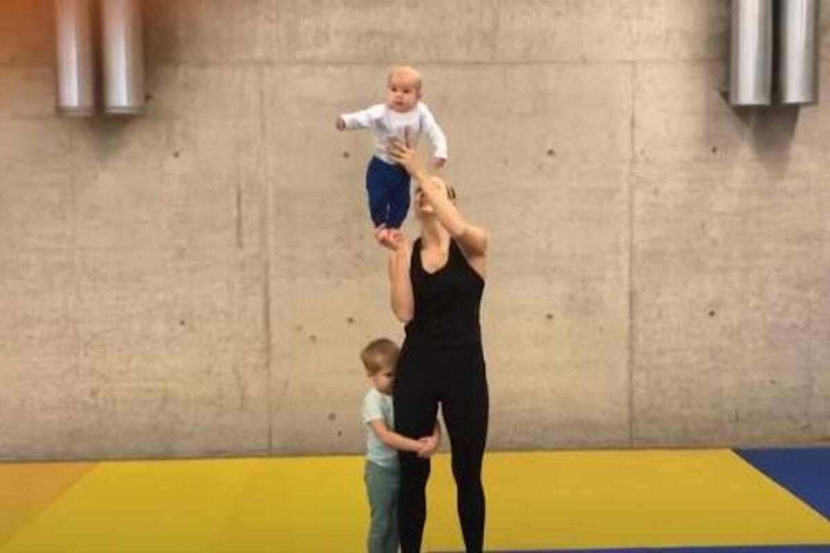VIDEO: Niños muestran su talento en acrobacia