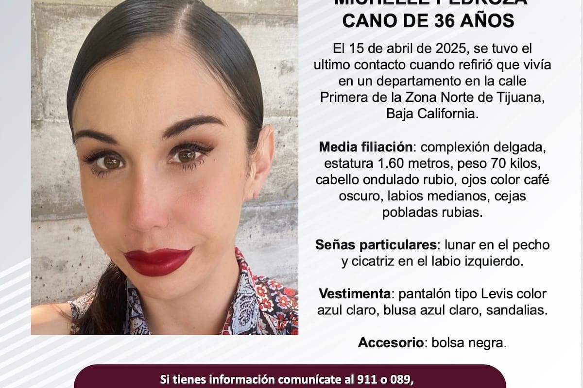 Se busca a Michelle Pedroza Cano de 36 años