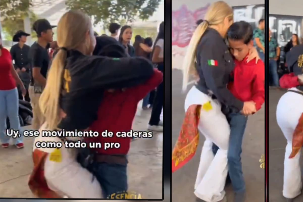 VIDEO: Niño baila “quebradita” con su maestra y se viralizan: “Yo a esa edad me sacaba las ideas de la nariz”