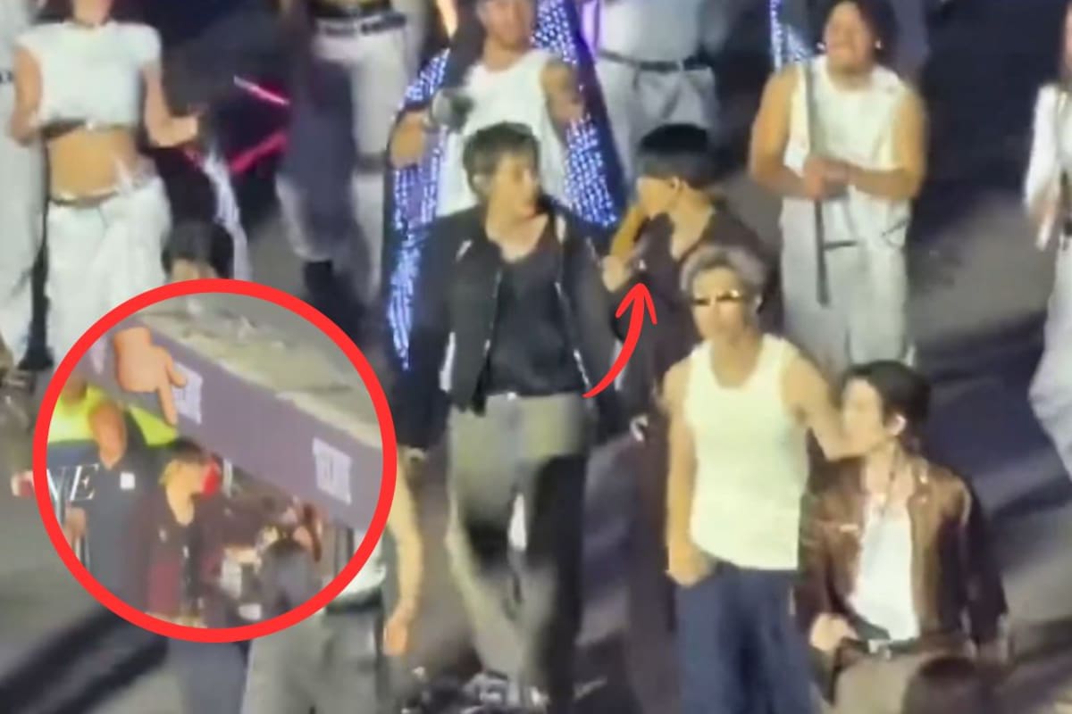 V de BTS desata furor en redes tras ser captado comprando una banderilla durante concierto en México (VIDEO)