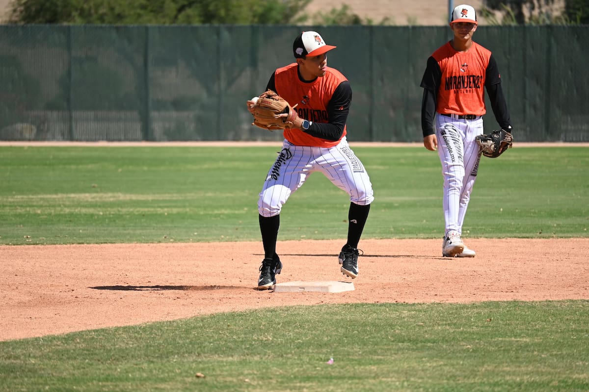 Naranjeros de Hermosillo en la pretemporada 2026 en Tucson, Arizona. (Foto: Cortesía Naranjeros)