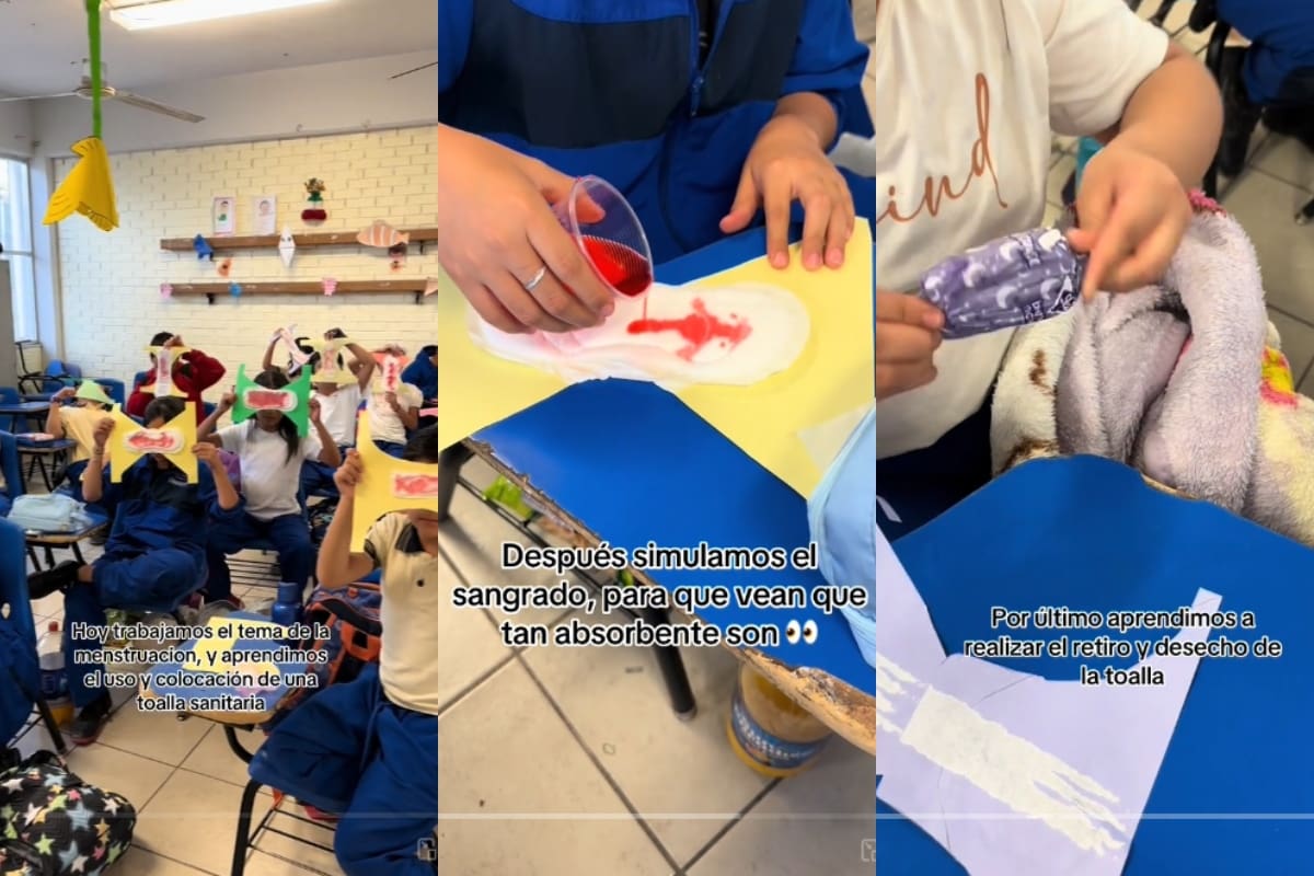 Maestra se viraliza por realizar una dinámica sobre la menstruación con sus estudiantes de quinto grado