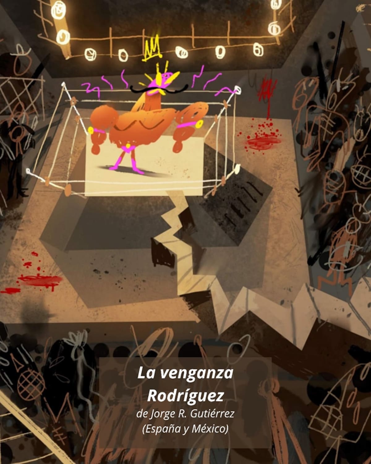 El animador tijuanense Jorge Gutiérrez reimagina la lucha libre desde Tijuana en su nuevo cortometraje “La venganza Rodríguez”. Foto: Cortesía