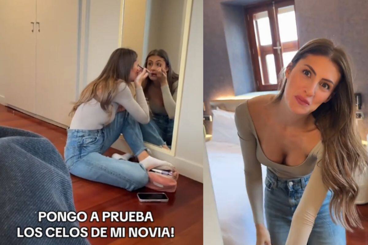 Hombre pone a prueba los celos de su novia con una divertida broma